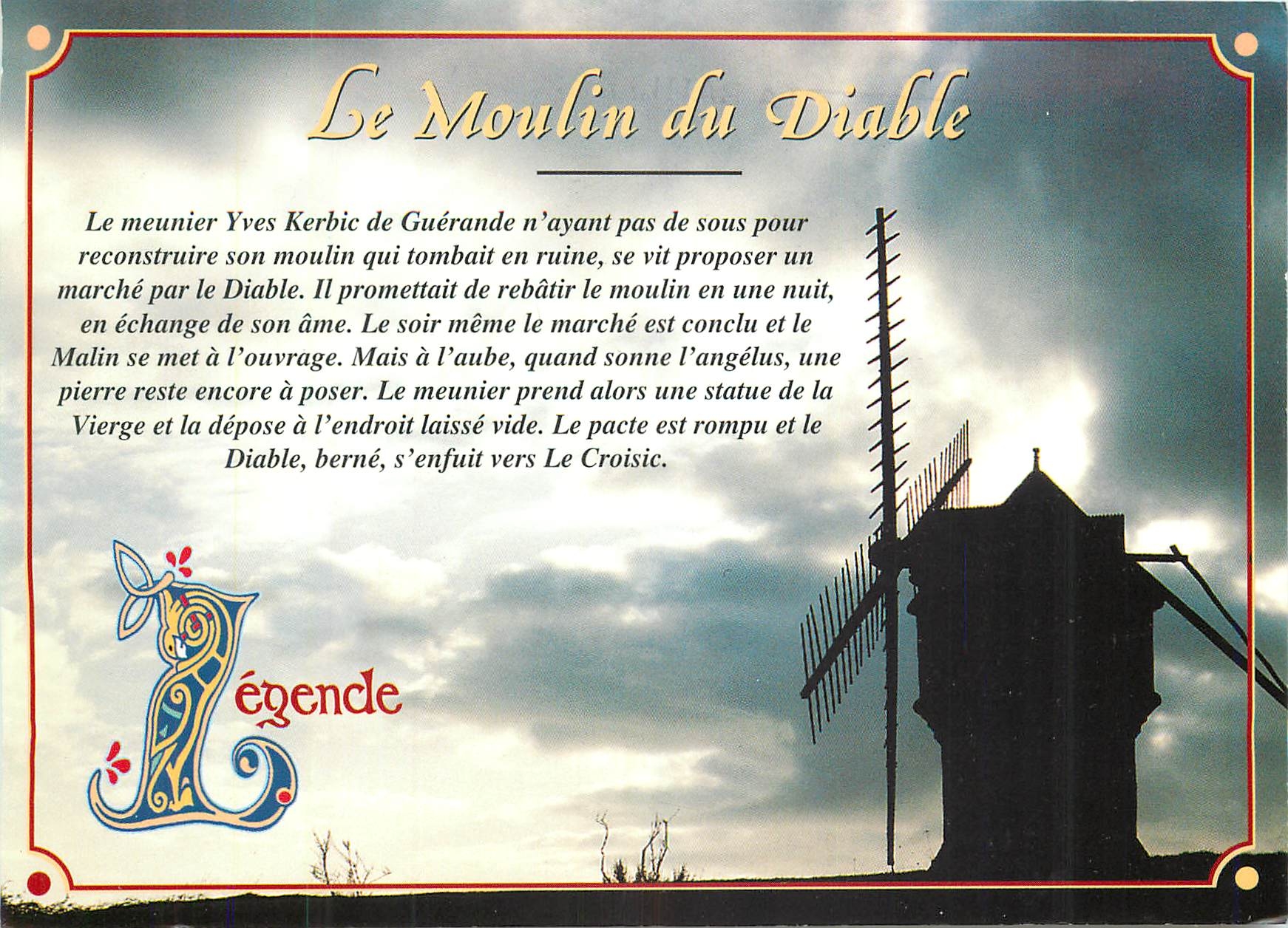 CPM Guerande La Legende du Moulin du Diable 
