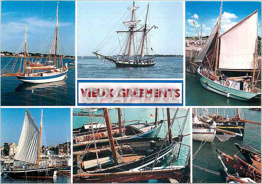 CPM Vieux Greements Escale sur la Cote Atlantique 