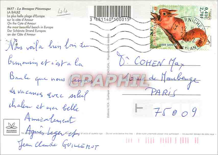 CPM La Baule La Plus belle plage d'Europe  — Rückseite