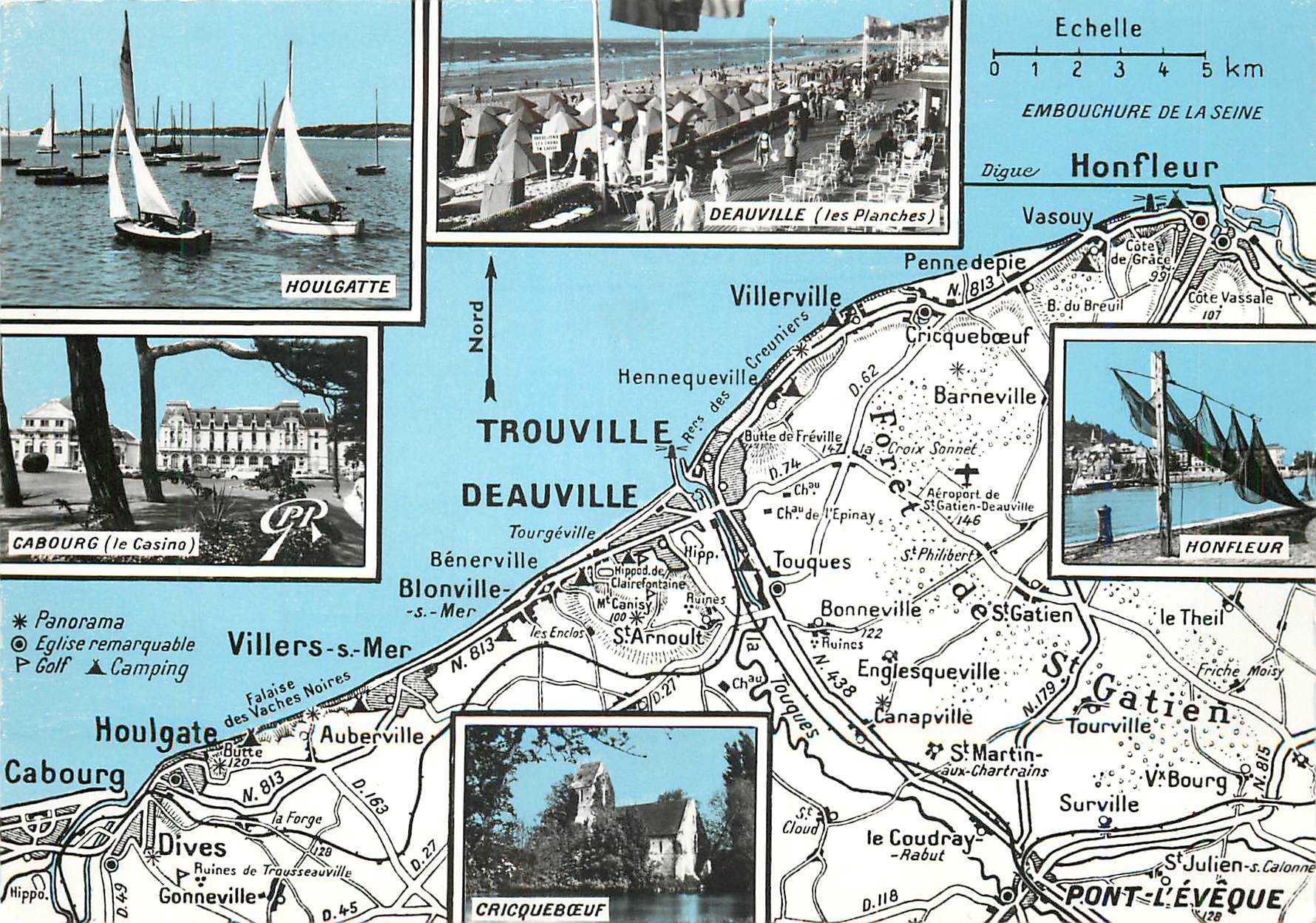CPM La Cote Fleurie Calvados Trouville Deauville 