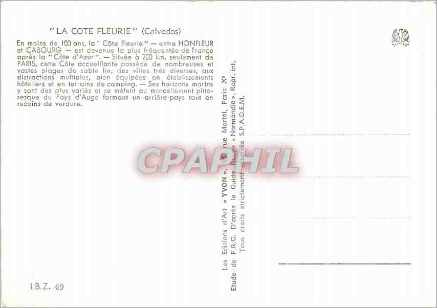 CPM La Cote Fleurie Calvados Trouville Deauville  — Verso