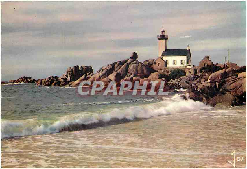CPM Brignogan Plage Finistere Le phare de Pontusval