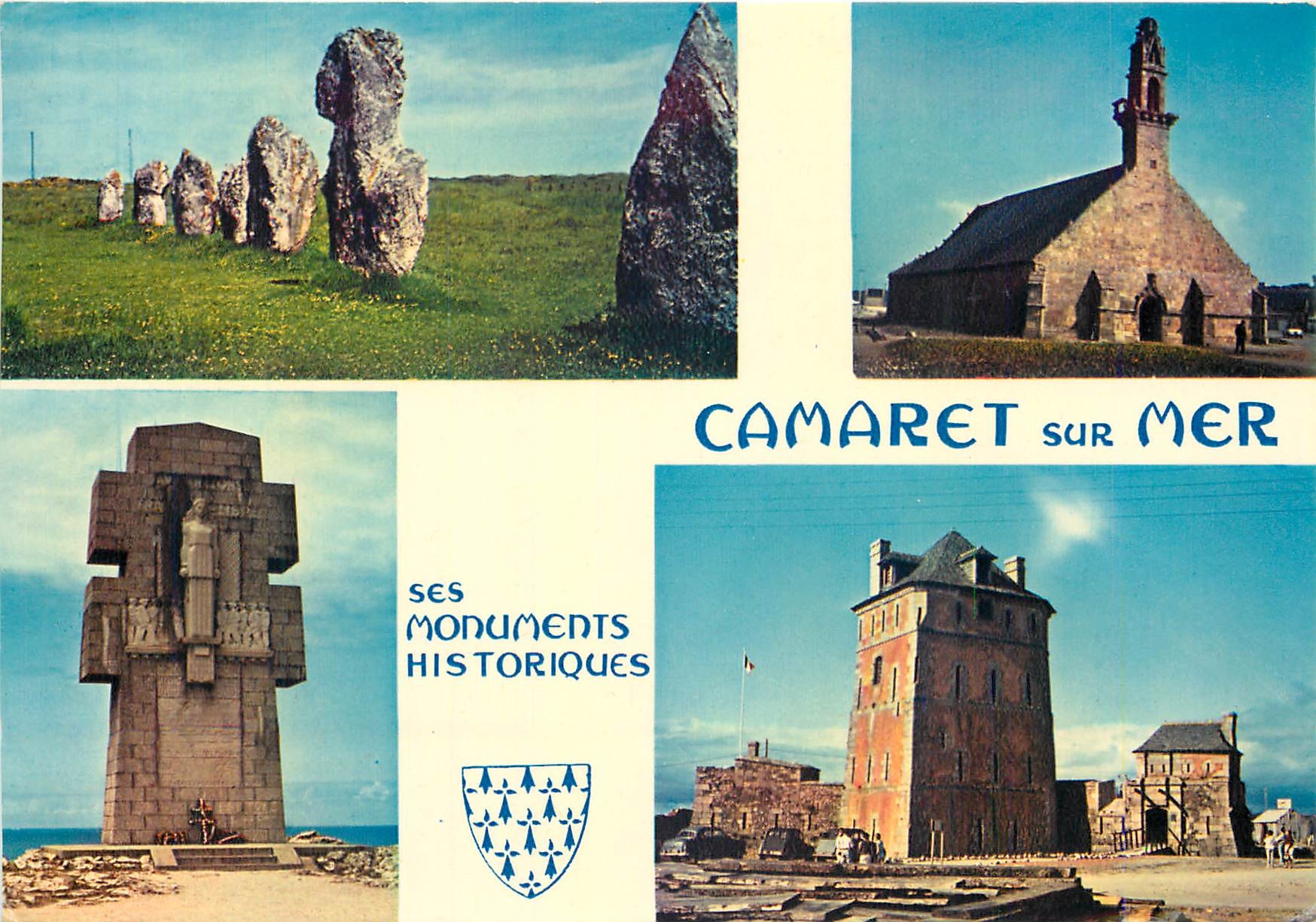 CPM Camaret sur Mer Finistere Menhirs de Lagadjar Notre Dame 