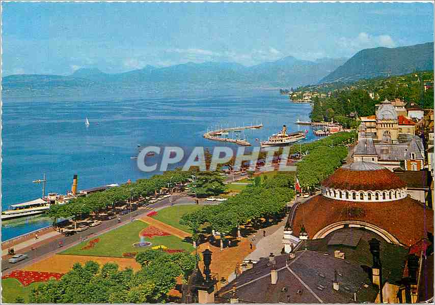 CPM Evian les Bains Hte Savoie Les Jardins du Casino 