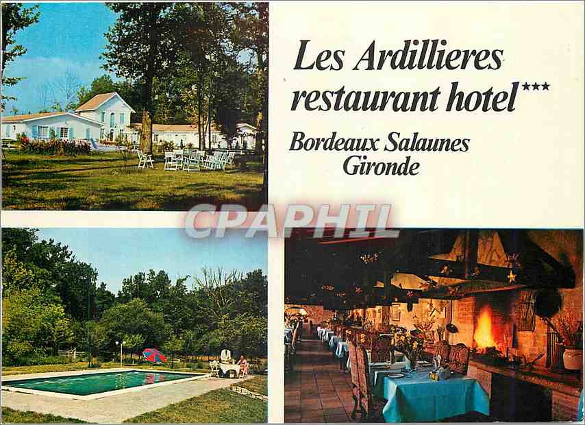 CPM Les Ardillieres Restaurant hotel Bordeaux Salaunes Gironde 