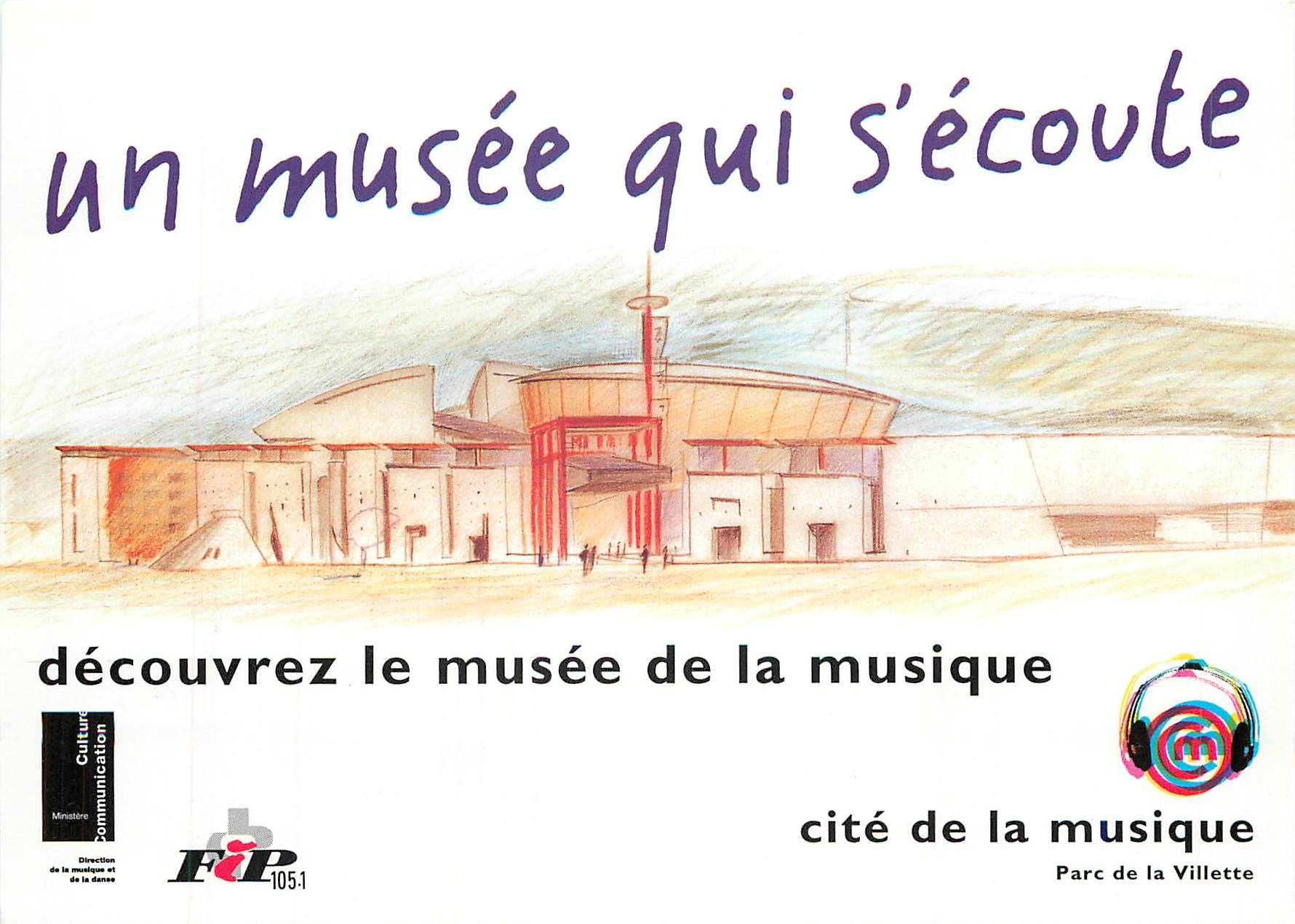 CPM Musee de la musique Cite de la Villette Parc de la Villette Paris