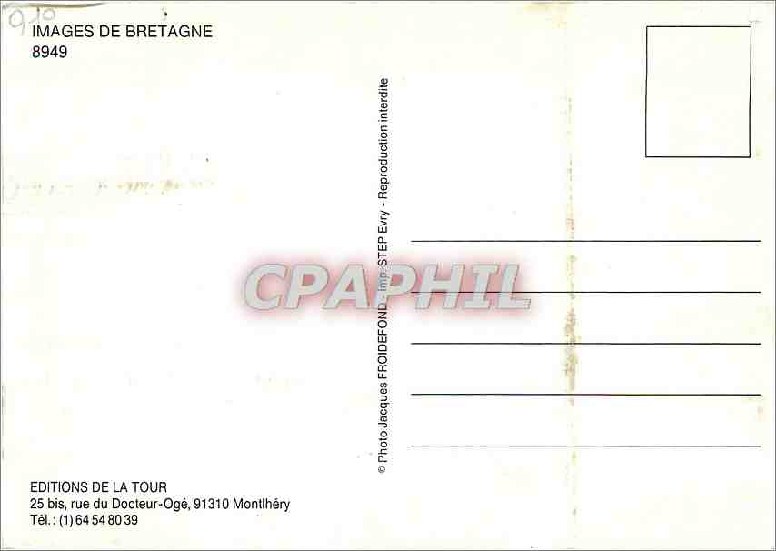 CPM Images de Bretagne Bateaux — Rückseite