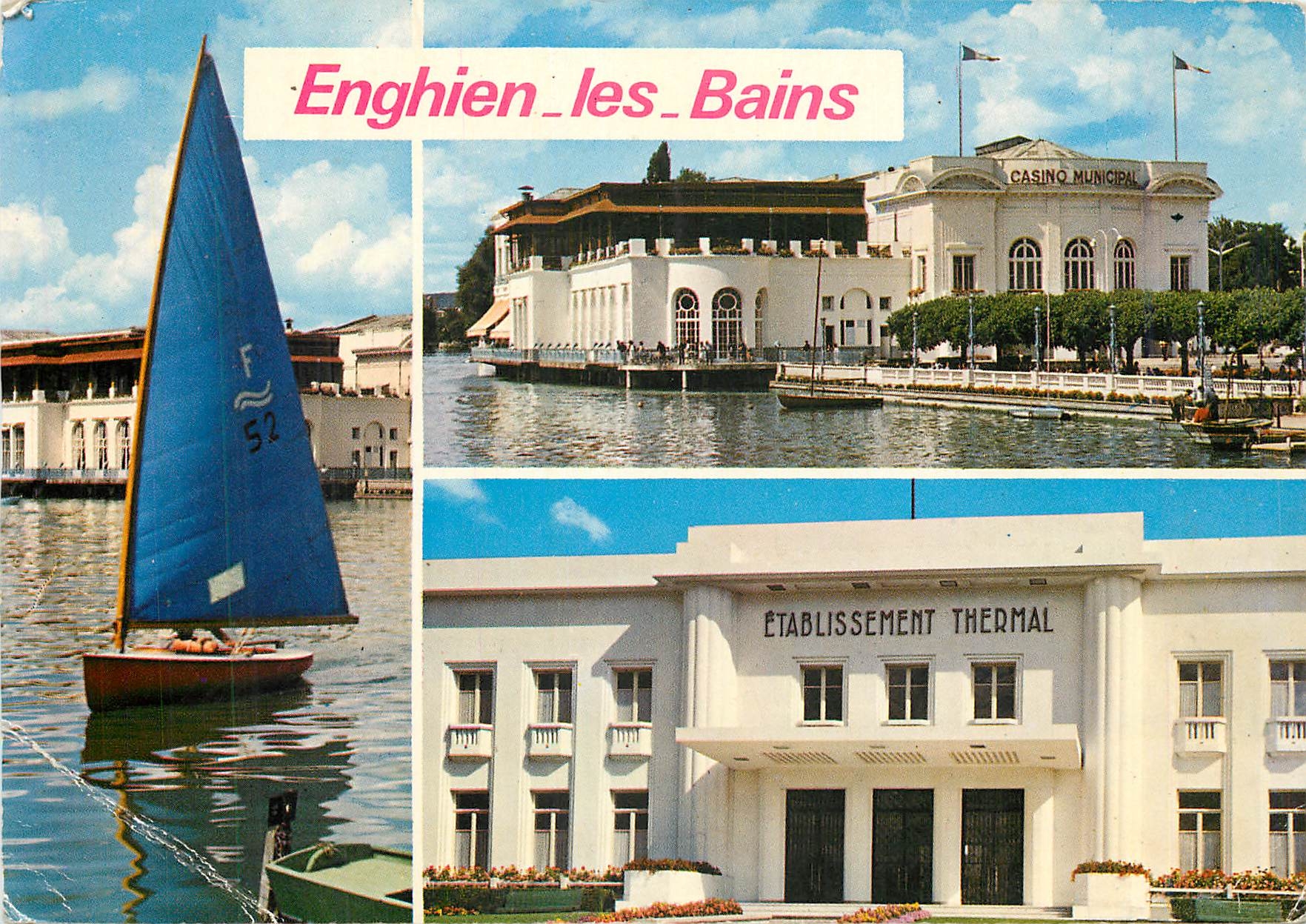 CPM Enghien les Bains Val d'Oise Le Lac et le Casino 