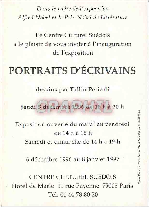 CPM Le Centre Culturel Suedois Hotel de Marle 11 rue Payenne Paris  — Rückseite
