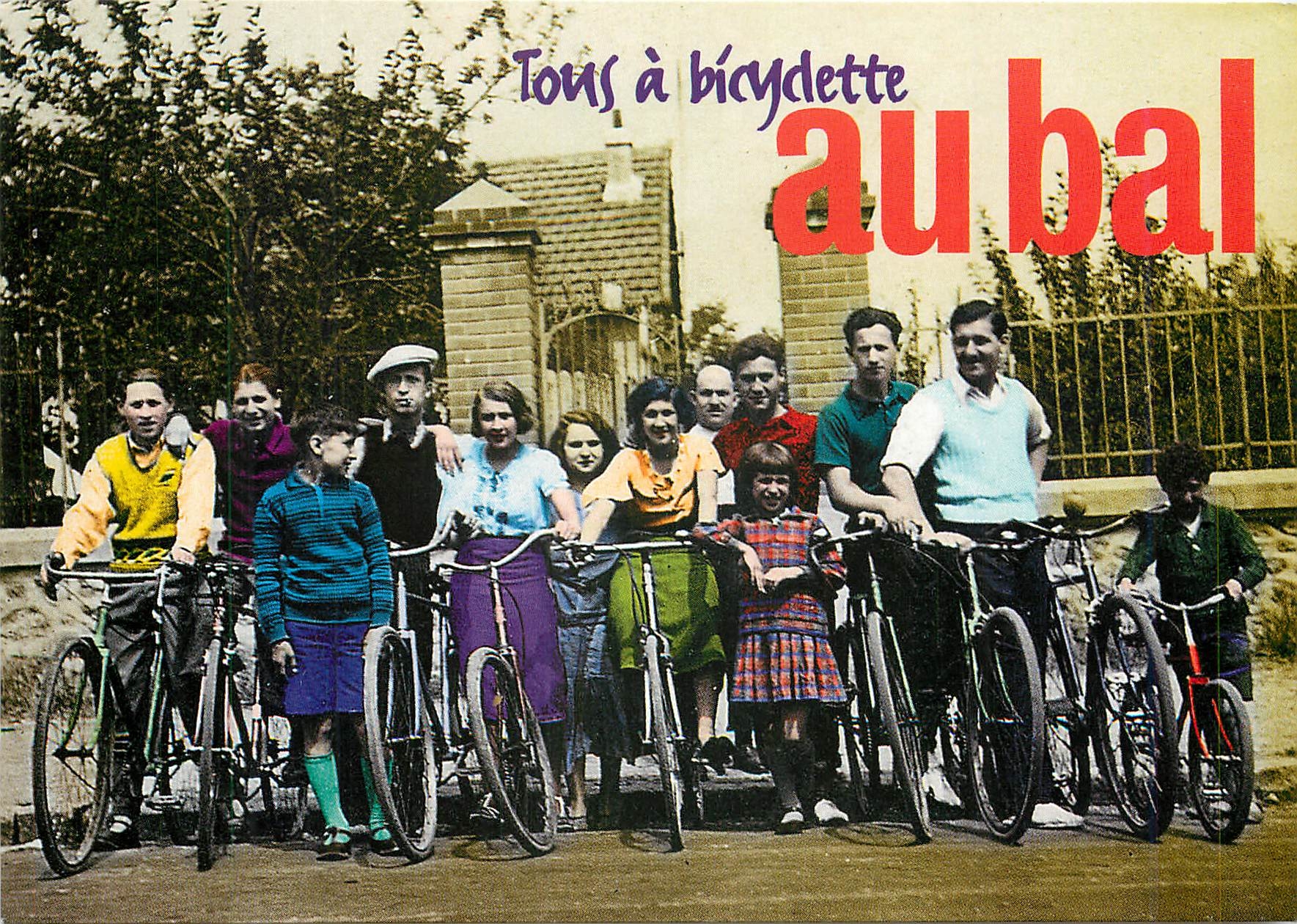 CPM Tous a bicyclette Aubal Avec le Grand Orchestre le Disc joker Nouredine Velo Cycle