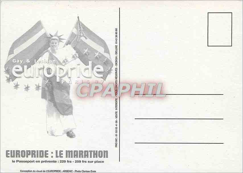 CPM La Nuit L'After Le Tea Dance Pelouse de Reuilly Europride Marathon — Verso
