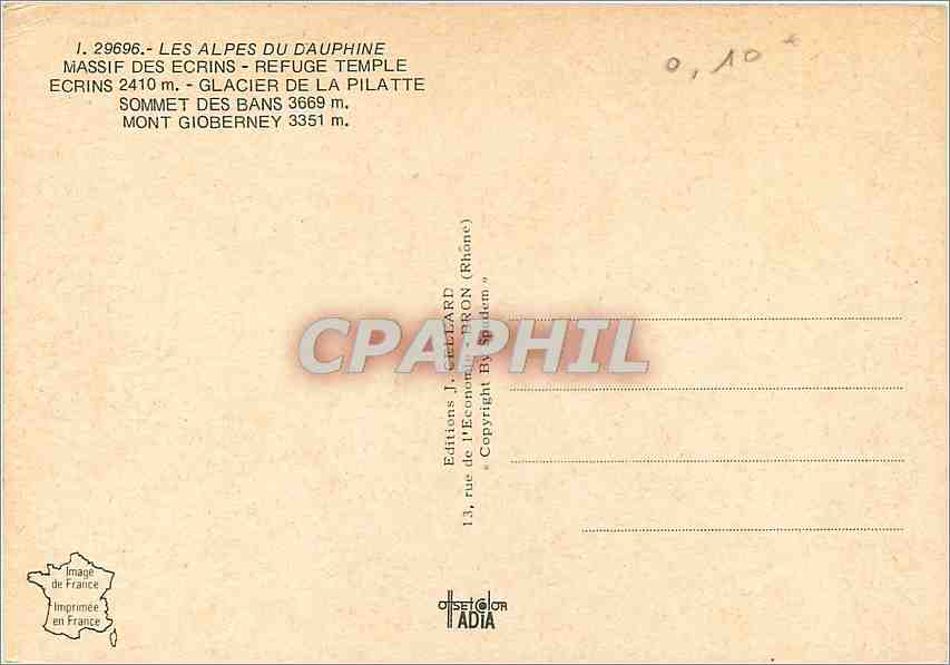Les Alpes du Dauphiné — Massif des Écrins - Refuge Temple - Glacier de la Pilatte — Éditions J. GELLARD — Reverso