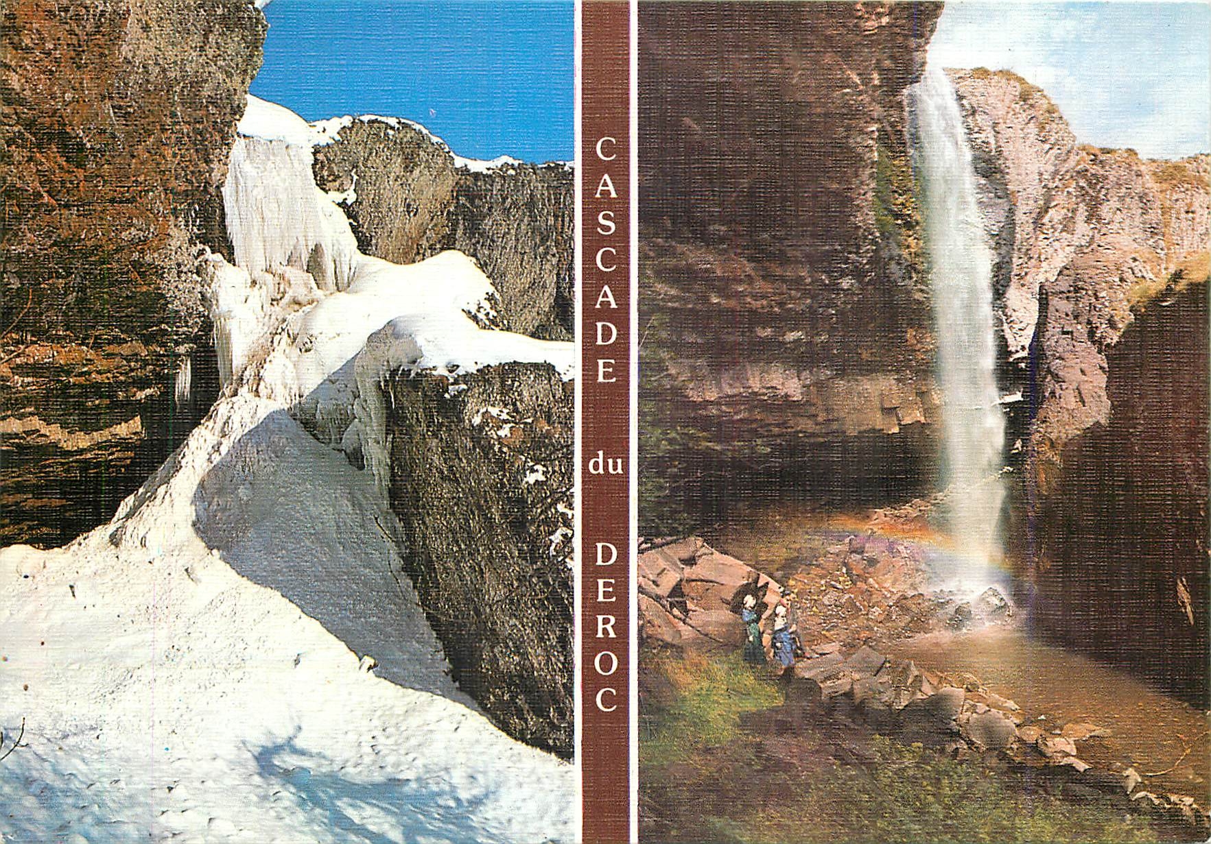 CPM Sur les Monts d'Aubrac La cascade de Deroc pres de Nasbinals Lozere 