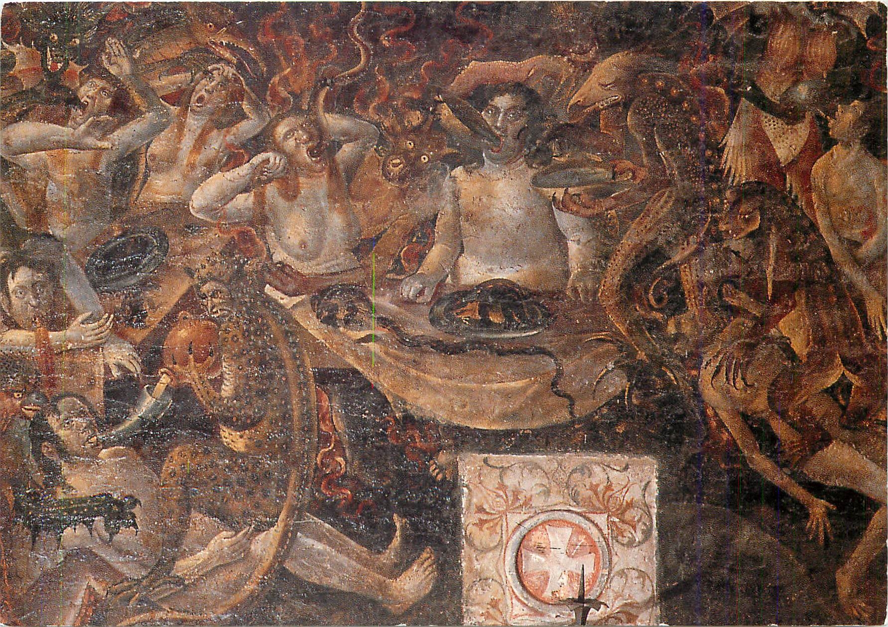Albi - Basilique Sainte-Cécile — Fresque du Jugement Dernier — Les supplices des gourmands — fin du XVème siècle