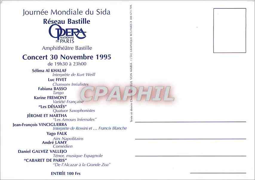 CPM Journee Mondiale du Sida  — Rückseite