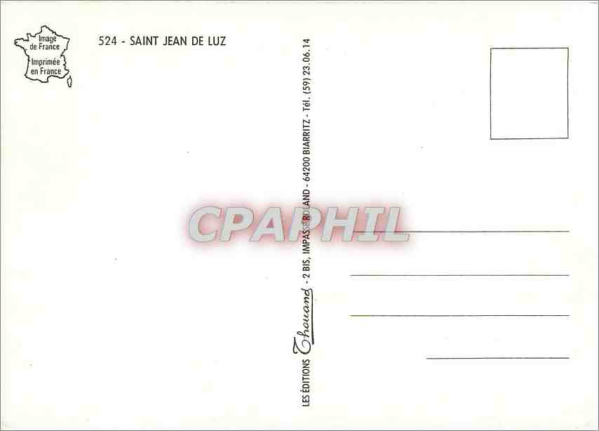 CPM St Jean de Luz  — Verso