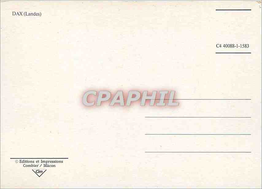 CPM Dax Landes  — Rückseite