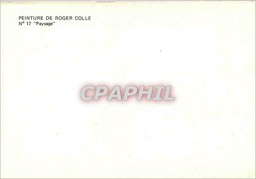CPM Peinture de Roger Colle  — Verso