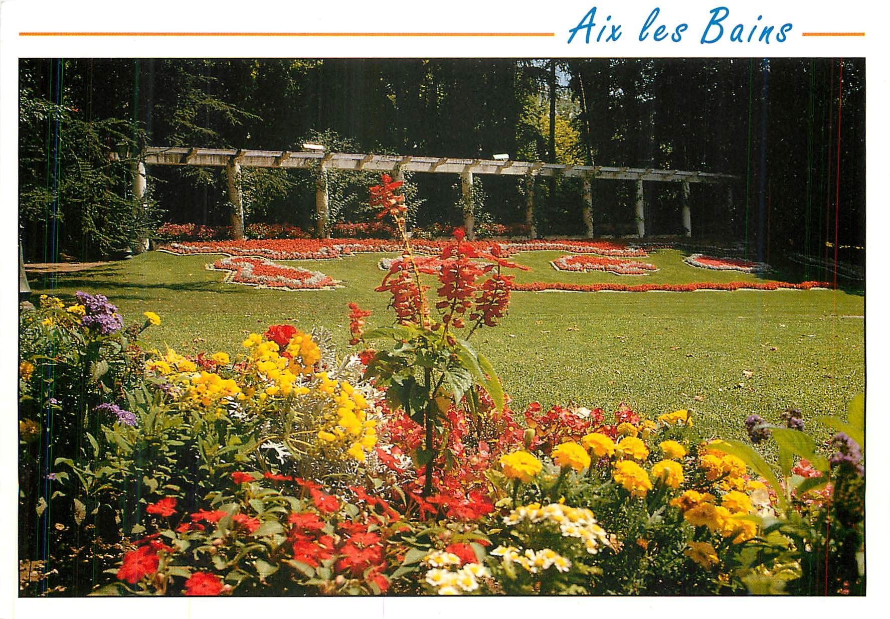 CPM Aix les Bains Savoie Le Jardin Thermal La Pergola 