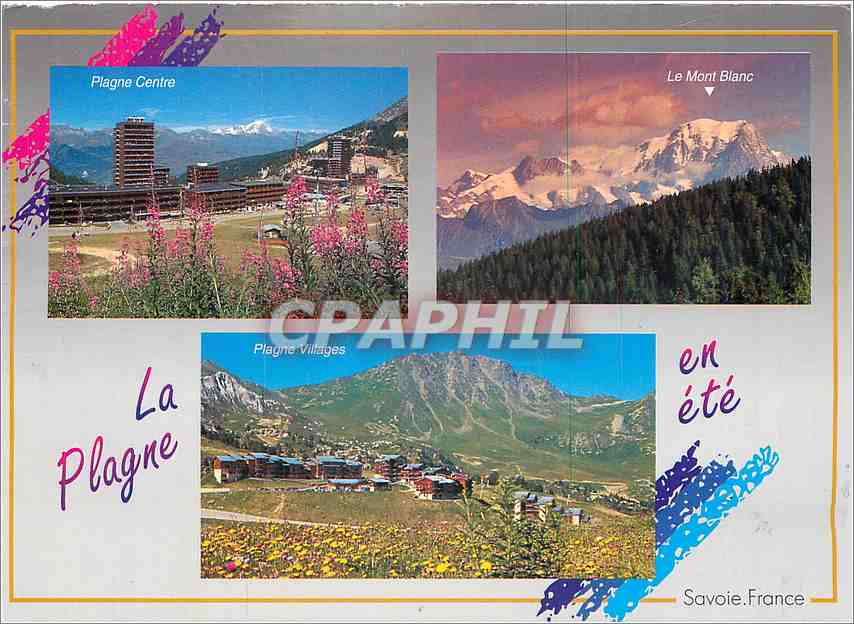 CPM En Haute Tarentaise Savoie La Plagne Panorama du Mont Blanc 