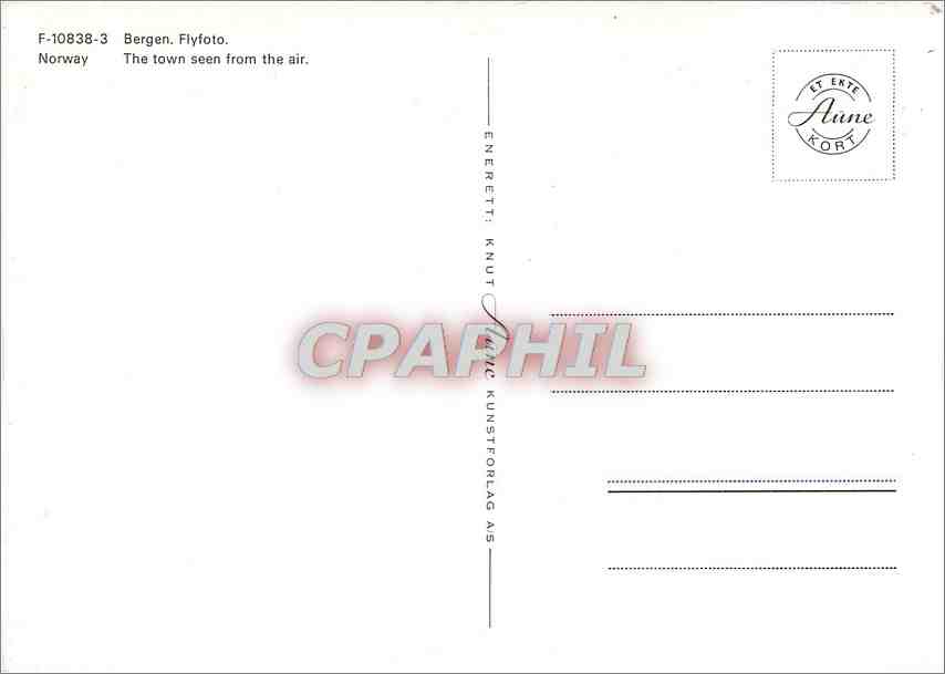 CPM Bergen Flyfoto Norway  — Verso