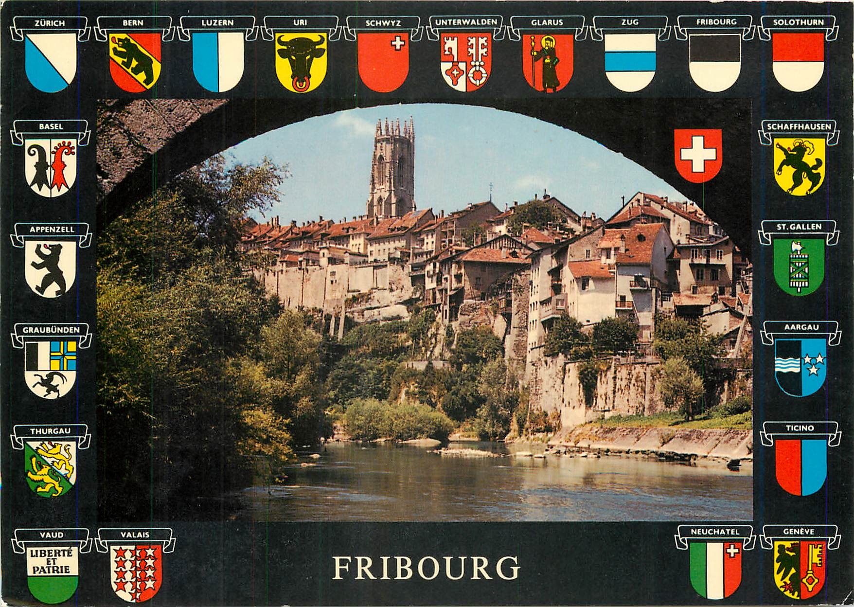 CPM Fribourg La vieille ville et la cathedrale St Nicolas 