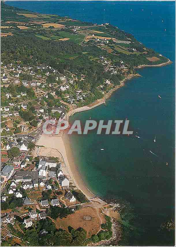 CPM Douarnenez Treboul La Plage des Sables Blanc et la pointe du Leydee 