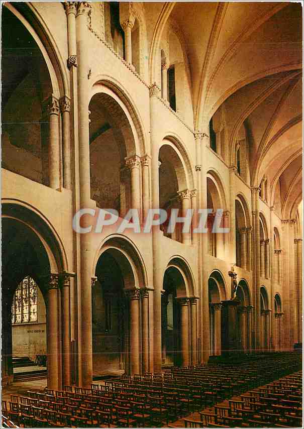 CPM Caen Abbaye Aux Hommes Eglise Saint Etienne Nef romane Cote Nord 