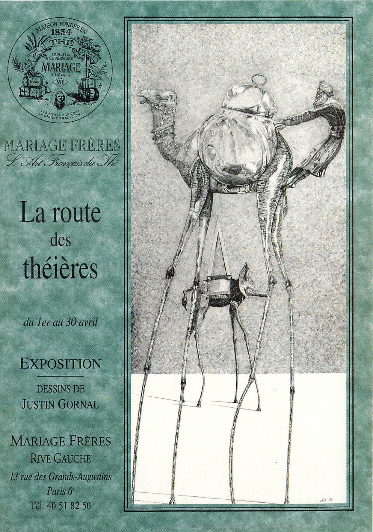 CPM Exposition Dessins de Justin Gornal Mariage Freres Rive Gauche rue des Grands Augustins Paris Ch
