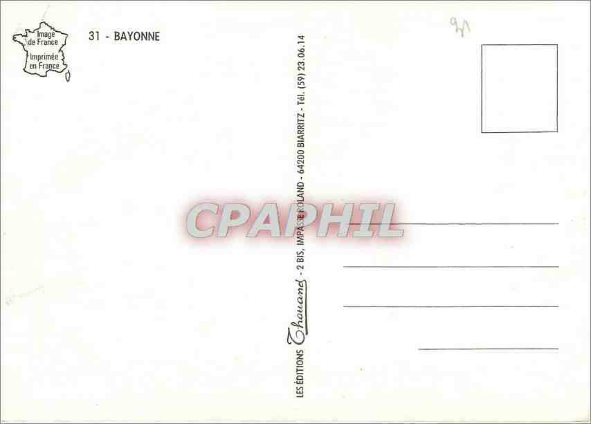 CPM Bayonne Le Miracle de Bayonne  — Verso