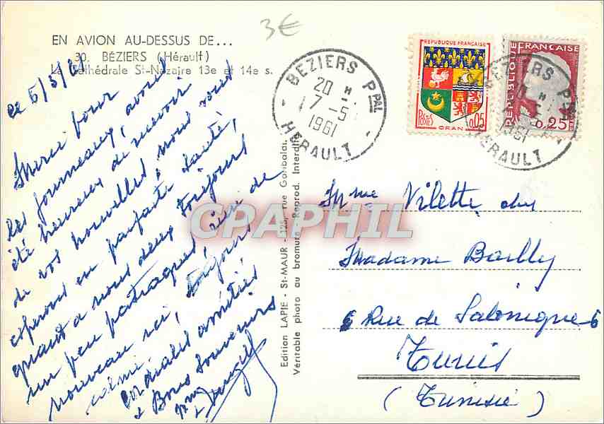 Béziers — Kathedrale Saint-Nazaire — Edition Lape - St-Maur — Rückseite