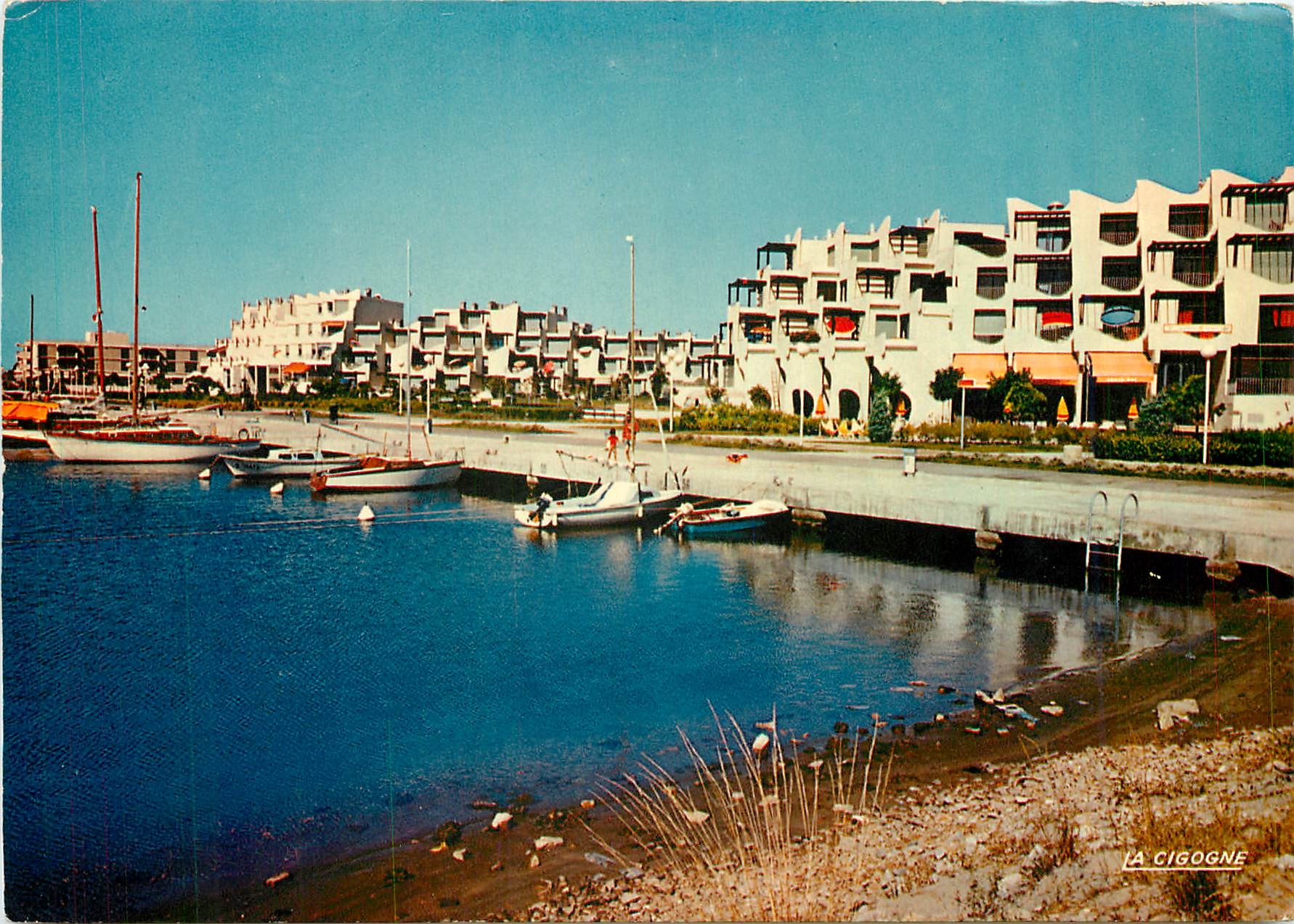 CPM Port Camarque Gard Le Port et les Terrasses de l'Espignette 