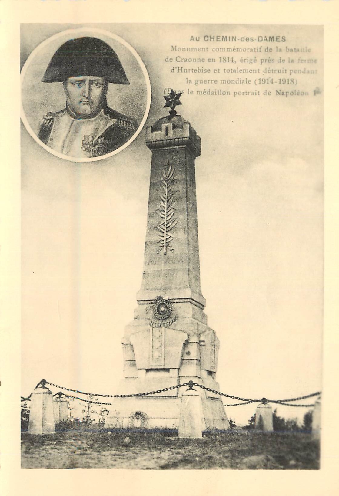 Monument commémoratif de la bataille de Craonne — Chemin-des-Dames — Éditeur : L'Aisne Pittoresque