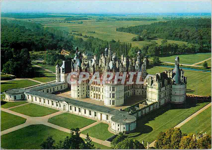 Chambord — Luftbild des Schlosses (16. Jahrhundert) — Éditions Valoire