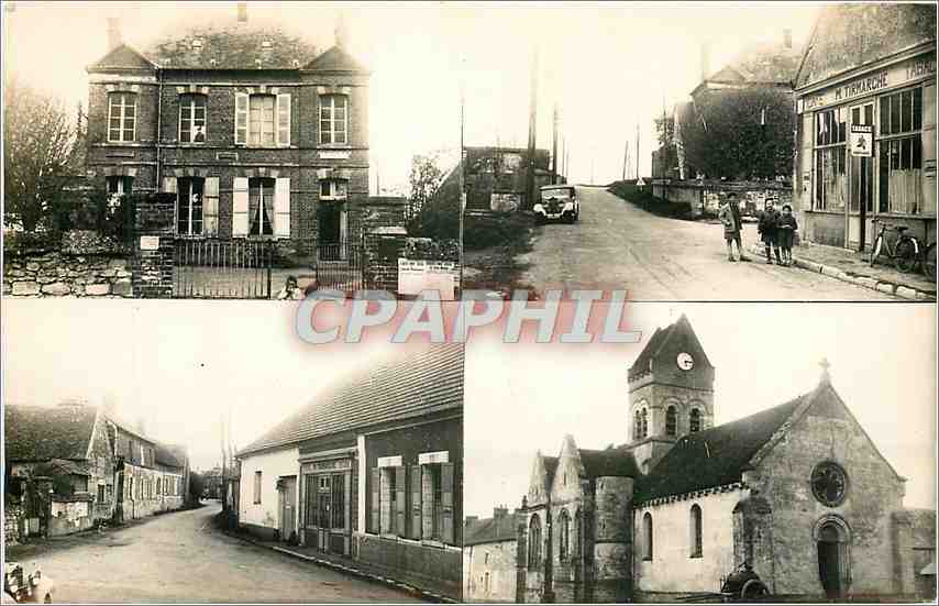 Ciudad de Tilly-sur-Seulles — vista del ayuntamiento, calle principal, iglesia y comercio — editor Tilly-sur-Seulles, n° 19