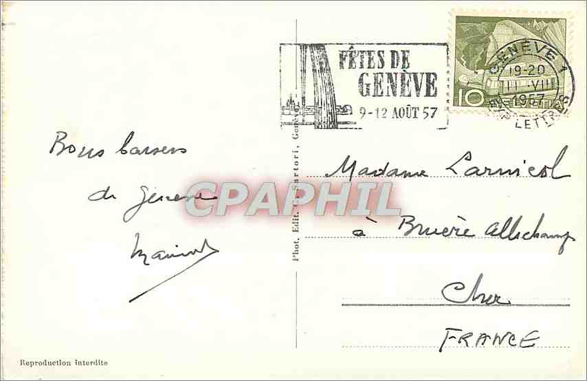 CPM Geneve Palais de l'ONU  — Verso