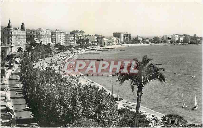 CPM Cannes La Plage La Croisette et les grands hotels 