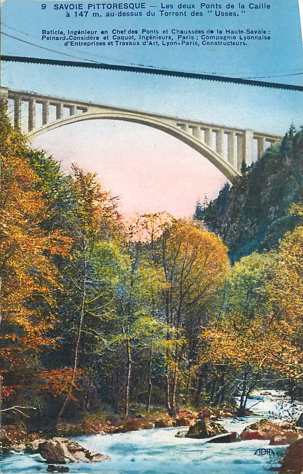 CPA Savoie Pittoresque Les deux Ponts de la Caille 