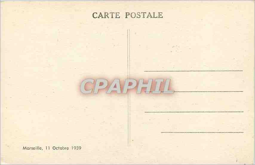 CPA Marseille Le Chateau d'If  — Verso