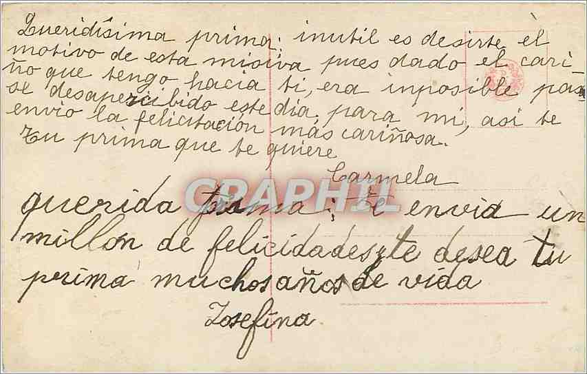 Joven mujer sosteniendo ramas de sauce — Valladolid — editor RR n° 2672/1 — Reverso