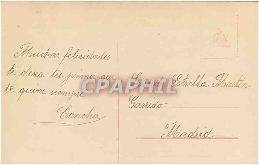 Jeune femme en robe rose tenant un vase — Éditeur Etmag, n° 50982/2 — Reverso