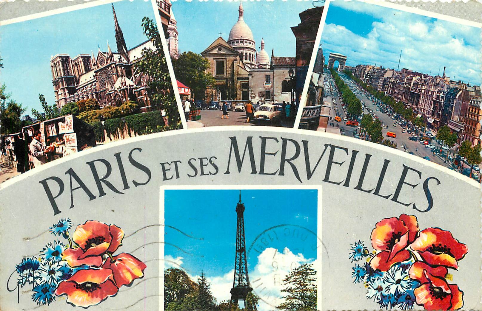 CPM Paris Les bouquinistes et Notre Dame Montmartre 