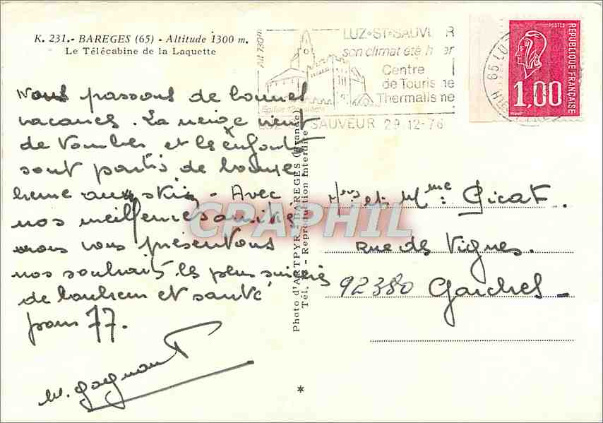 Télécabine de la Laquette — Bareges (65) — ArtPyR — Rückseite