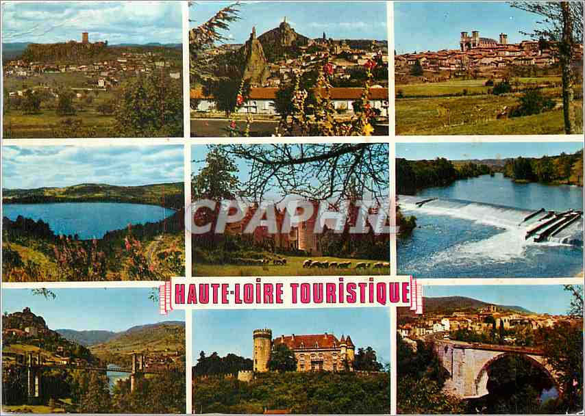 CPM Haute Loire Touristique Polignac Le Puy La Chaise Dieu Lac d'Issarles 