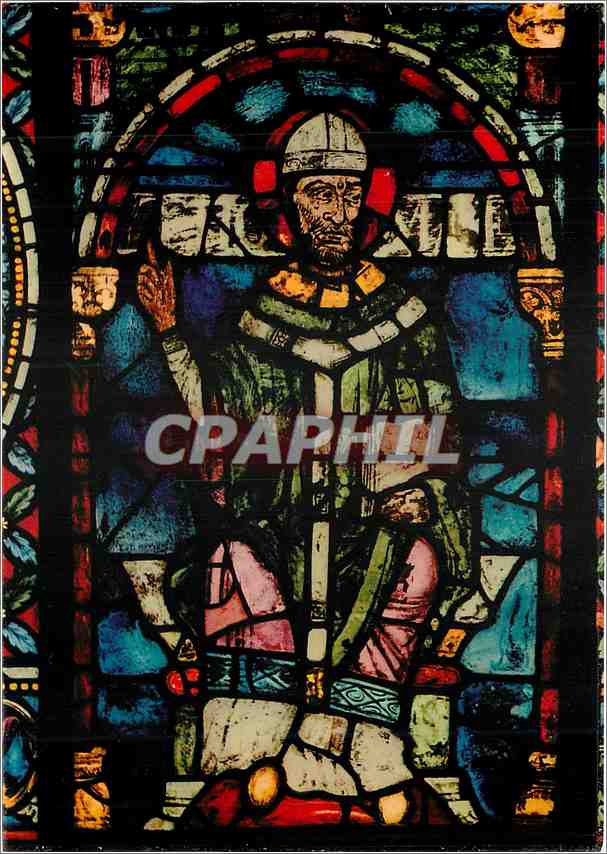 CPM Cathedrale de Canterbury Vitrail de Becket 