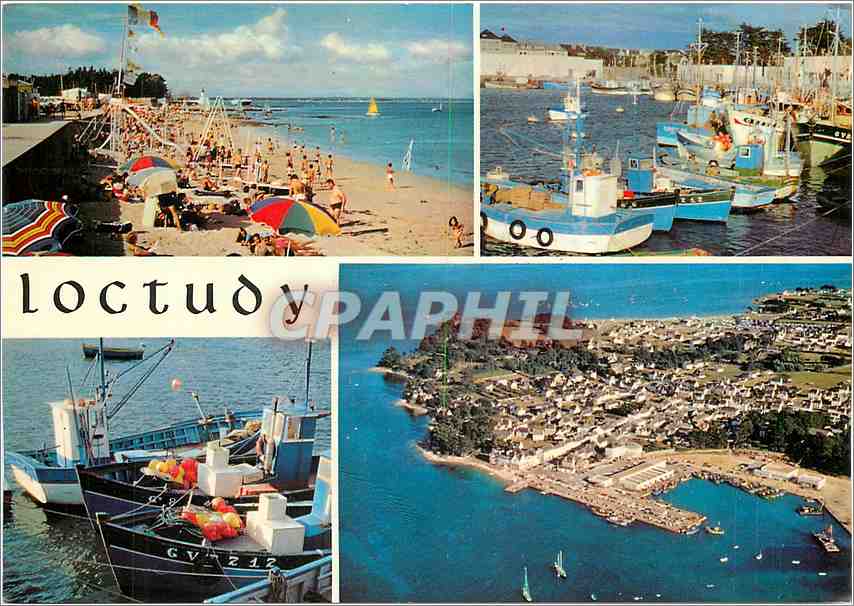 CPM Les Ports de peche Loctudy La Plage de Langoz Le Port Chalutiers 