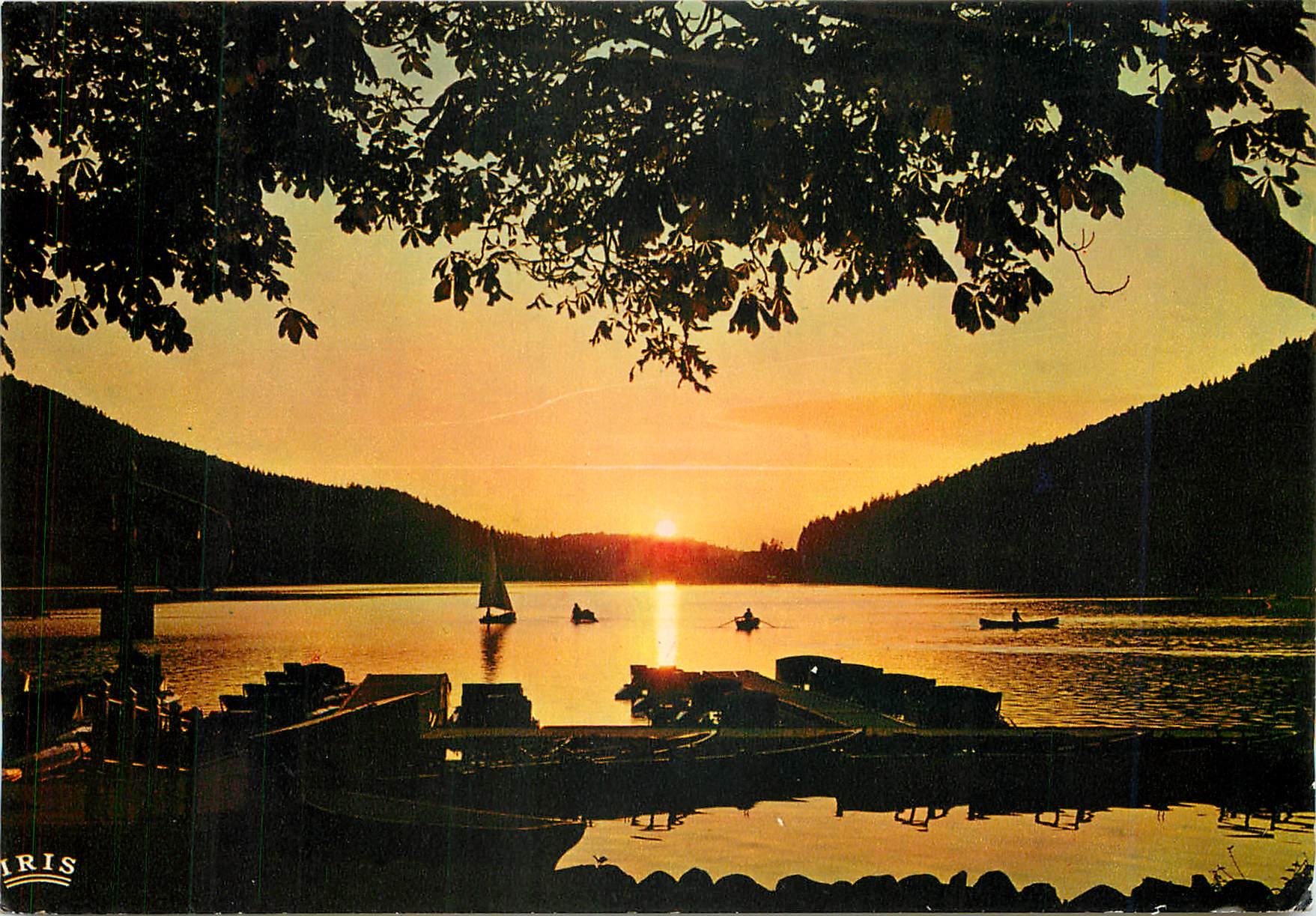 CPM Coucher de soleil sur le lac de Gerardmer 