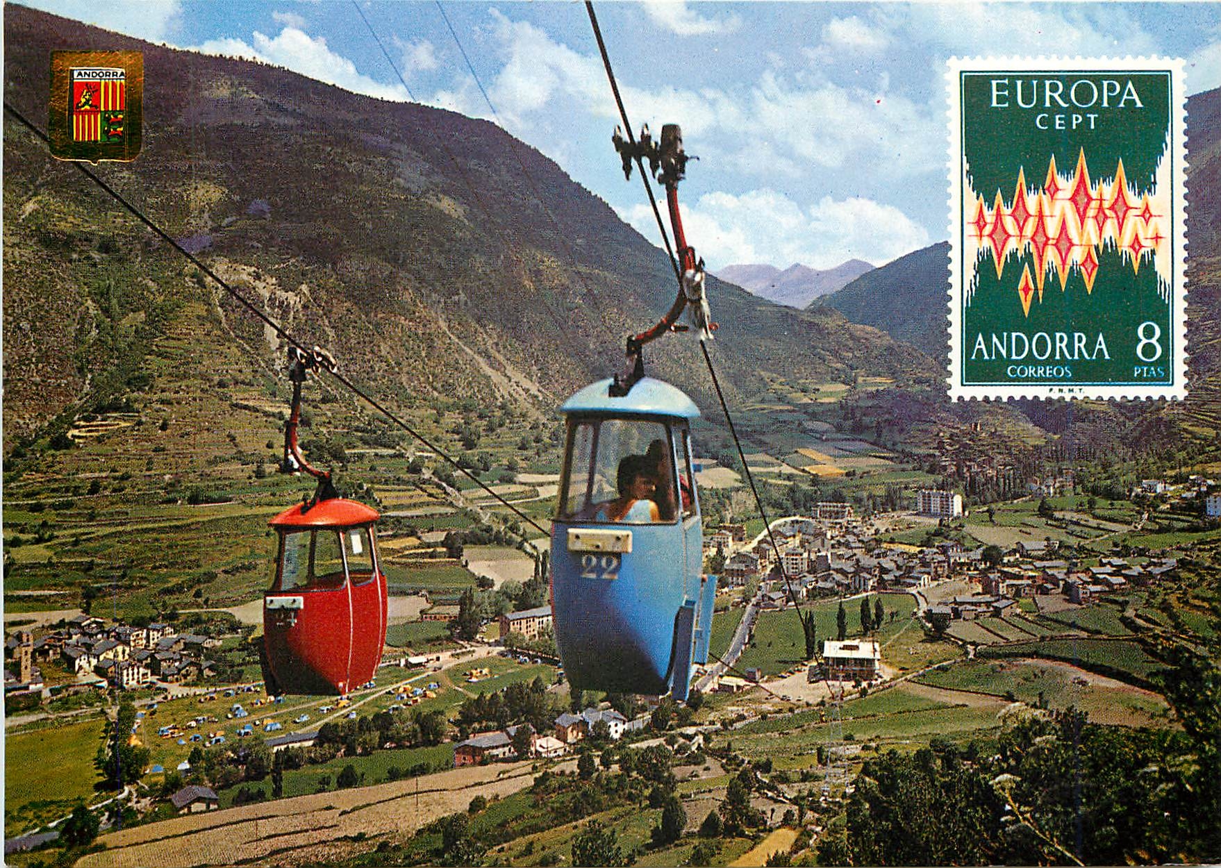 CPM Valls d'Andorra Encamp Vue generale 