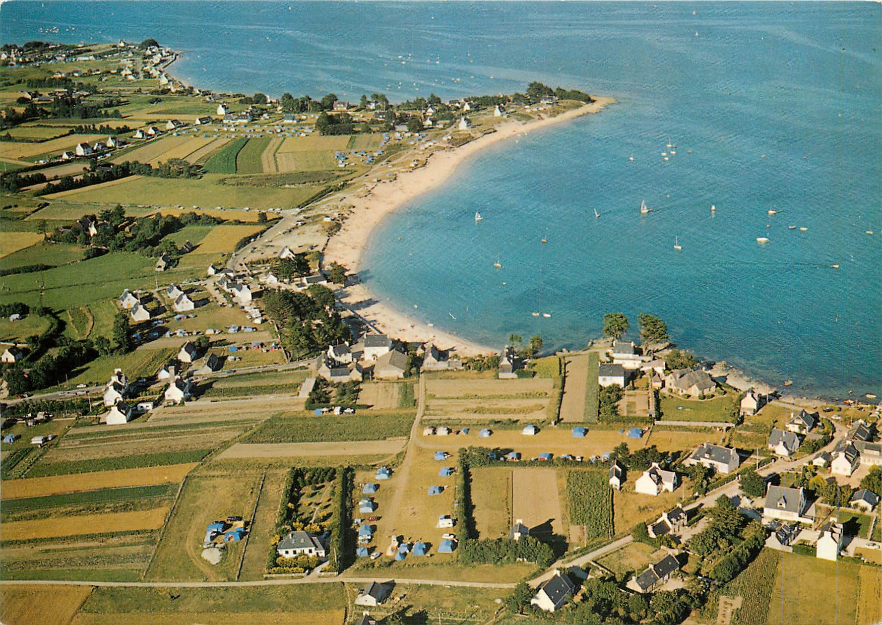 CPM La Bretagne Pittoresque La Plage de Laudonnee et les Campings a Loctudy 