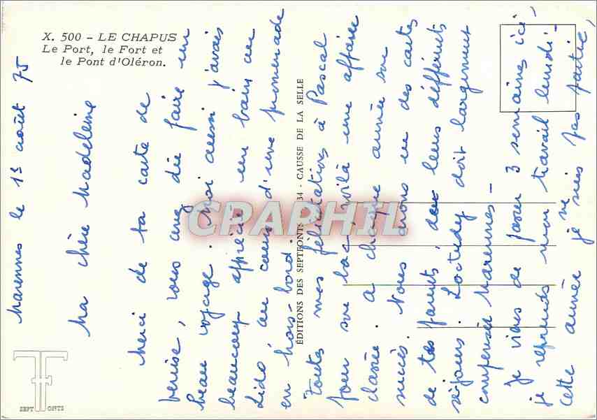 CPM Le Chapus Le Port Le Fort et le Pont d'Oleron Bateaux — Rückseite